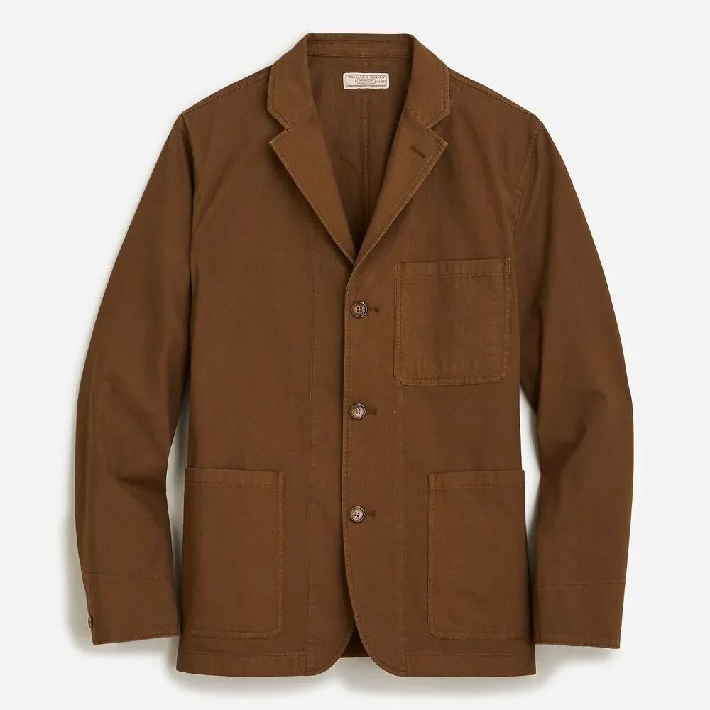 Wallace Barnes/J. Crew Brown Ripstop Chore Coat 41R NWT MSRP $328 Style: BC564